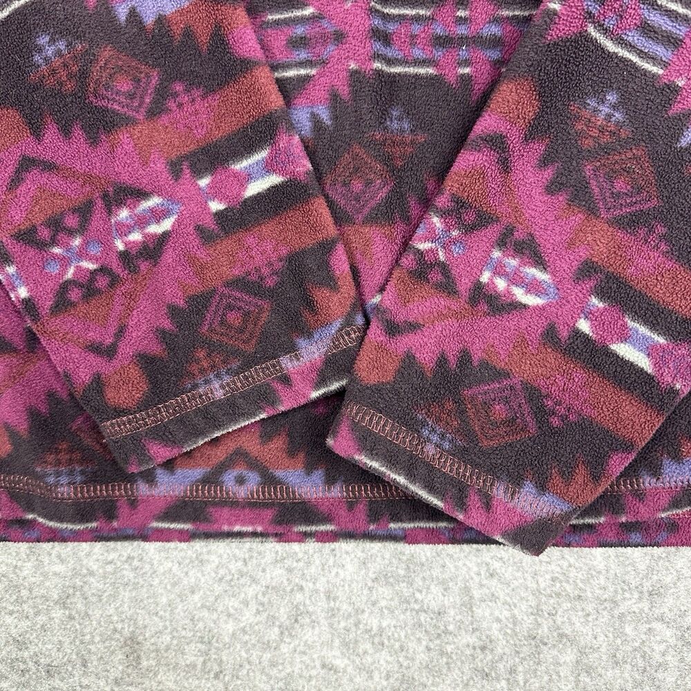 Eddie Bauer Aztec Fleece Pullover Top Womens 2XL 1/4 Zip Western Hiking Colorful - Picture 7 of 16